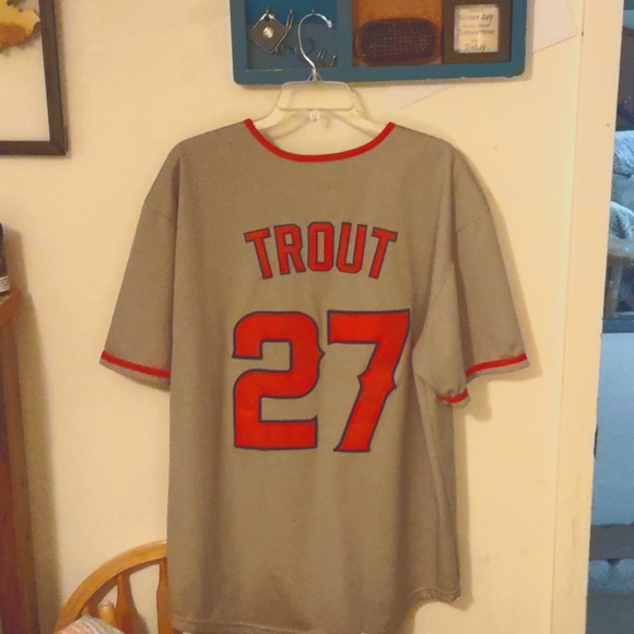 Mike Trout Jersey Nike XL Gray - Picture 2 of 3